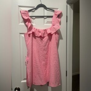 Lilly Pulitzer Pineapple Pucker Zoya Ruffle Romper Dress